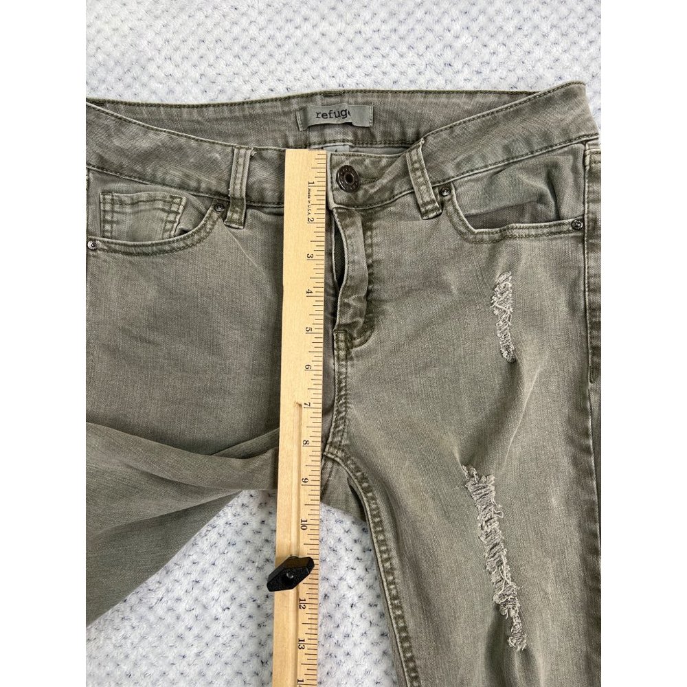 Refuse Tan Distressed Low Rise Jeans Size 4 Womens - Picture 12 of 14